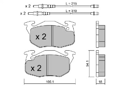 Комплект тормозных колодок (AISIN: BPPE-1014)